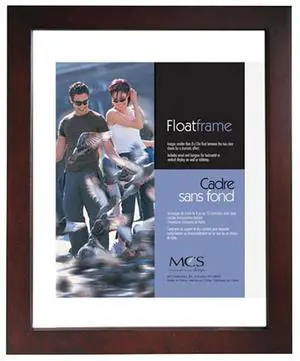 MCS 11x14" Float Wood Frame for a 8x10" Photograph, Molding 3/4", Walnut #21123