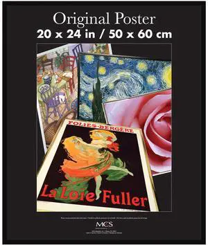 MCS Poster Original Masonite Back Frame for a 20x24" Photograph, Black #23054