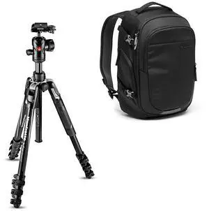 Manfrotto Befree Advanced Lever 4-Section Aluminum Travel Tripod with Ball Head and Advanced Gear Backpack III