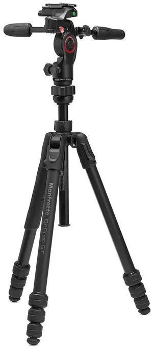 Manfrotto Befree GT PRO 4-Section Al Travel Tripod w/3-Way Pan/Tilt Head, Black