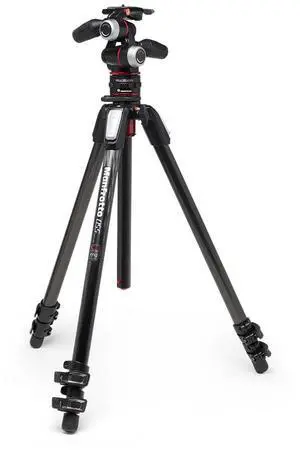 Manfrotto 055 3-Section CF Tripod Kit with X-PRO 3-Way Head and MOVE QR System