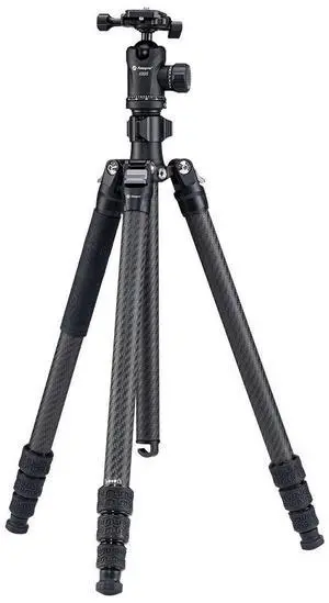 FotoPro Sherpa Plus 4-Section Carbon Fiber Tripod/Monopod with FPH-52QS Ball Head, Black
