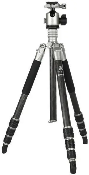 FotoPro T-Roc Plus 4-Section Carbon Fiber Professional Tripod, 61.1" Max Height