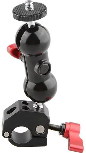 CAMVATE 15mm Quick Release Rod Clamp with Double Ball Head Mount #C1705