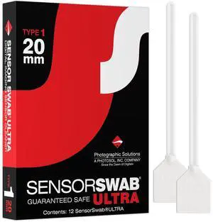 Photographic Solutions Type 1 20mm Sensor Swab Ultra for APS-H Sensors, 12-Pack