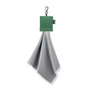 Carson Stuff-It Pro 8x8" Microfiber Lens Cleaner with Protective Pouch and Carabiner, Green