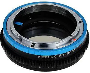 Fotodiox Vizelex Polar Throttle Lens Mount Adapter for Canon FD & FL 35mm SLR Lens to Sony Alpha E-Mount Mirrorless Camera Body with Built-In Circular Polarizing Filter