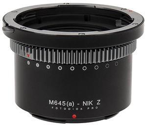 Fotodiox Pro Lens Mount Adapter, Mamiya 645 AF/AF-D Lens to Nikon Z-Mount Camera