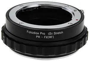 Fotodiox DLX Series Pentax K Mount (PK) SLR Lens to Fujifilm X-Series Mirrorless Camera Body Stretch Mount Adapter with Macro Focusing Helicoid and Magnetic Drop-In Filters