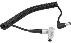 CAMVATE Coiled 2 Pin Push-Pull Connector to DC 2.5mm Plug Power Cable #C2344