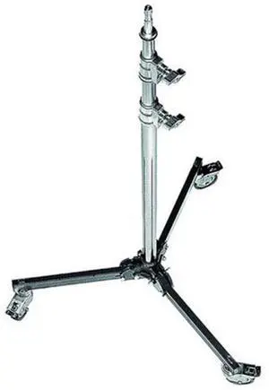 Avenger 8.17' Roller Stand 17 with Folding Base, 3 Sections, 2 Risers, Chrome