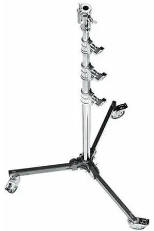 Avenger 11.15' Roller Stand 34 Folding Base, 5 Sections, 4 Risers, Chrome