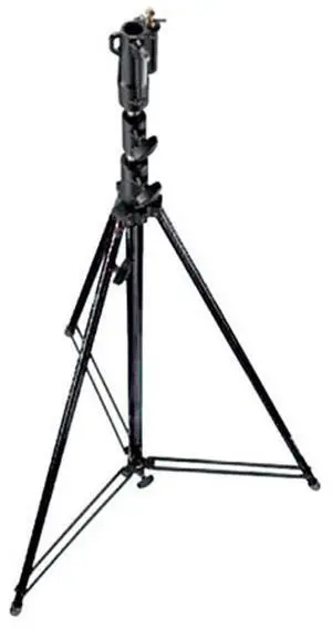 Manfrotto 12' Plated Steel Light Stand with Leveling Leg, Black