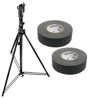 Manfrotto 111BSU 12' 3-Sec Tall Steel Cine Stand with 2x 2"x30 Yards Gaffer Tape
