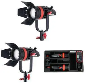 Came-TV Boltzen Q-55S 55W High Output Fresnel Focusable LED Bi-Color 2-Light Kit with Batteries