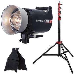 Elinchrom ELC Pro HD 1000 1000W/s Compact Flash Head with 9.5' Stand & Sand Bag