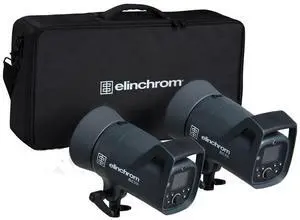 Elinchrom ELC 500/500 Studio Monolight Dual Kit with Reflectors and Case