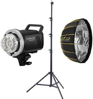 Flashpoint BLAZ 300-V 300Ws R2 Studio Monolight Flash Kit with Stand and Beauty Dish