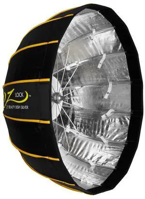 Flashpoint eVOLV 200 Pro + Collapsible Silver Beauty Dish 25" + Handheld Grip