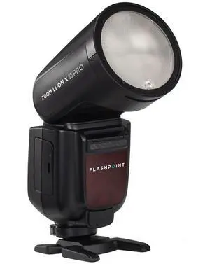 Flashpoint Zoom Li-on X PRO R2 TTL On-Camera Round Speedlight Flash for Nikon with 10000mAh 38.5Wh Qi Wireless Portable Power Bank