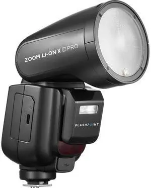 Flashpoint Zoom Li-on X PRO R2 TTL On Camera Round Speedlight Flash for Sony with 10000mAh 38.5Wh Wireless Power Bank