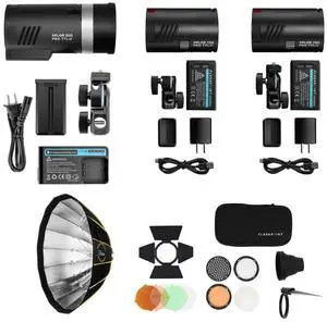 Flashpoint XPLOR 300 Pro XPLOR 100 Pro 3-Light Kit (Robert Hall Holiday Bundle)
