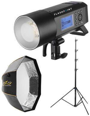 Flashpoint XPLOR 400 Pro TTL R2 Monolight, w/36" Octa Softbox, 13' Auto Stand