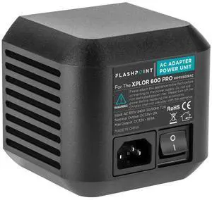 Flashpoint AC Adapter Unit for the XPLOR 600 Pro R2 Series Monolights (Godox AC-26)