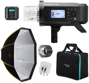 Flashpoint XPLOR 600PRO TTL R2 Monolight Kit With Glow ParaSnap 36" Softbox