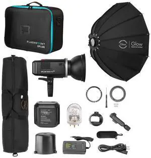 Flashpoint XPLOR 600 HSS TTL R2 Monolight, Bundle with ParaPop II 38" Portable Softbox and OTA Set