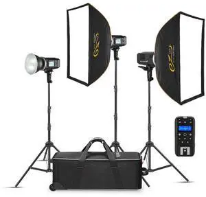 Flashpoint XPLOR 600 R2 HSS TTL Battery-Powered All-In-One Outdoor Flash (3-Light Kit)