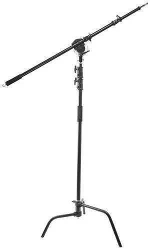 Flashpoint Turtle Base C-Stand and Cross Arm Boom Kit (Black, 10.5')