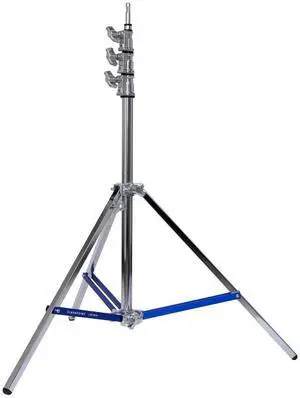 Flashpoint Flashpoint 9.9ft Steel Light Stand Pro with Leveling Leg, Silver, Max Load 22lb