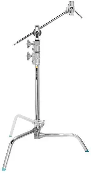 Flashpoint 20" Quick Sliding Leg C-Stand Kit with 2.5" Grip Head & 20" Grip Arm (Chrome)