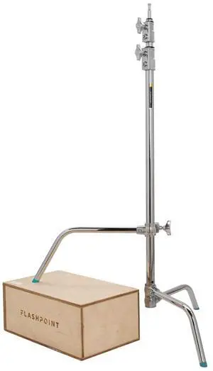 Flashpoint 40" Quick Sliding Leg C-Stand Kit with 2.5" Grip Head & 40" Grip Arm (Chrome)