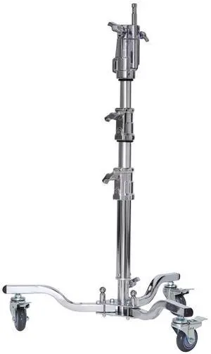 Flashpoint Flashpoint Heavy Duty 3.8ft Lowboy Steel Stand with Rolling Base and Combo Head, Max Load 44lb