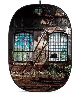Glow CBA-CA0003 5x6.5' Fabric Collapsible Backdrop, Abandoned Sites