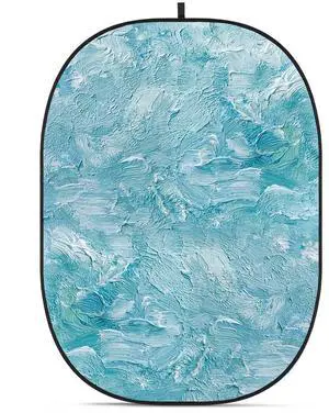 Glow CBA-PA0003 5x6.5' Fabric Collapsible Backdrop, Abstract Painting