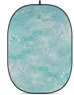 Glow CBA-PA0006 5x6.5' Fabric Collapsible Backdrop, Abstract Painting