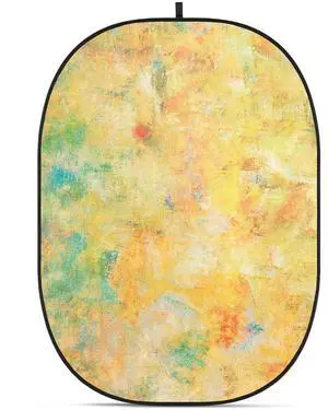 Glow CBA-PA0009 5x6.5' Fabric Collapsible Backdrop, Abstract Painting
