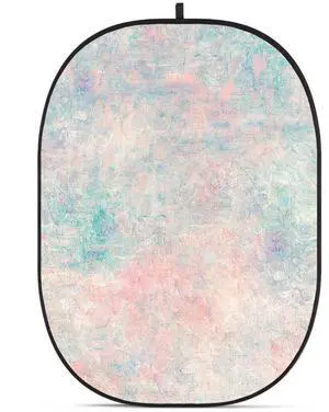 Glow CBA-PF0003 5x6.5' Fabric Collapsible Backdrop, Floral Painting