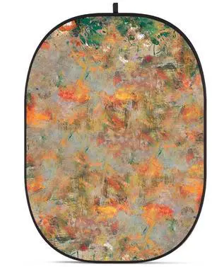Glow CBA-PF0004 5x6.5' Fabric Collapsible Backdrop, Floral Painting