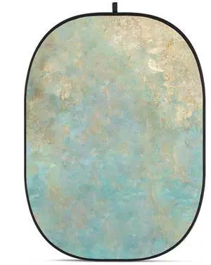 Glow CBA-PF0005 5x6.5' Fabric Collapsible Backdrop, Floral Painting