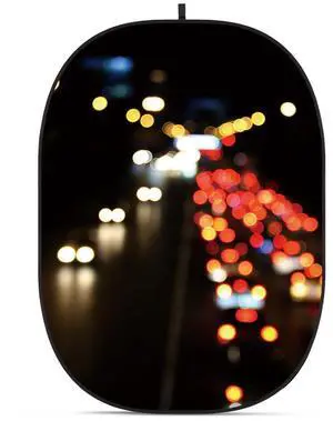 Glow CBA-TB0004 5x6.5' Fabric Collapsible Backdrop, Bokeh Textured