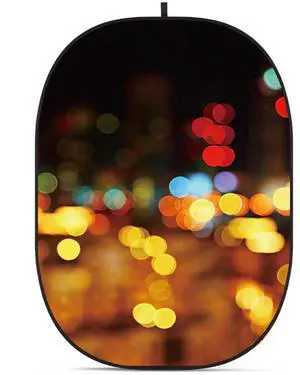 Glow CBA-TB0005 5x6.5' Fabric Collapsible Backdrop, Bokeh Textured