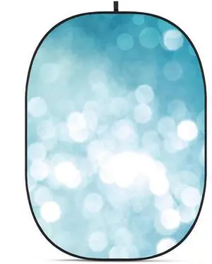 Glow CBA-TB0008 5x6.5' Fabric Collapsible Backdrop, Bokeh Textured