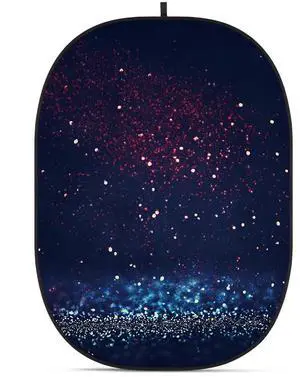 Glow CBA-TB0010 5x6.5' Fabric Collapsible Backdrop, Bokeh Textured
