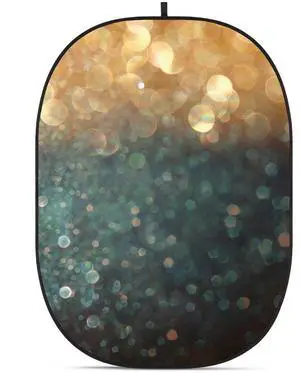Glow CBA-TB0011 5x6.5' Fabric Collapsible Backdrop, Bokeh Textured