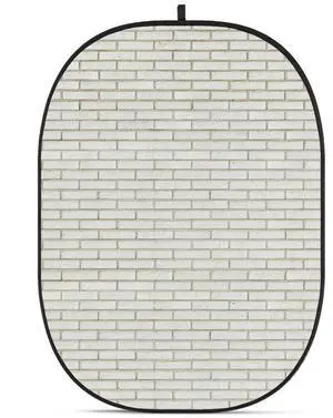 Glow CBA-WB0001 5x6.5' Fabric Collapsible Backdrop, Brick Wall