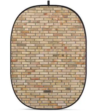 Glow CBA-WB0009 5x6.5' Fabric Collapsible Backdrop, Brick Wall
